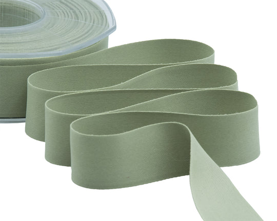 raso seta 25 mm verde salvia