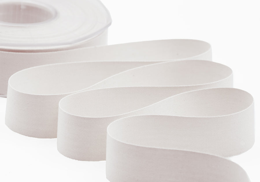 cotone biologico 25 mm bianco ottico