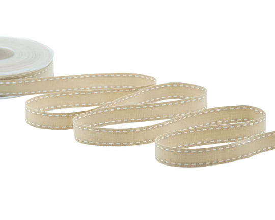 cotone con impuntura 15 mm beige