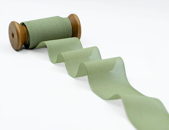 crepe effetto seta 48 mm verde salvia