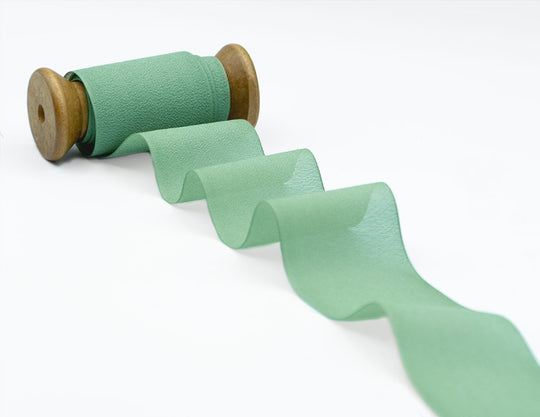 crepe effetto seta 48 mm verde mare