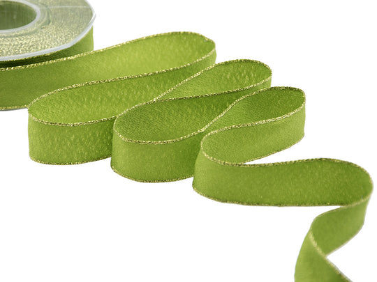 sablè bordi lurex 25 mm verde pistacchio