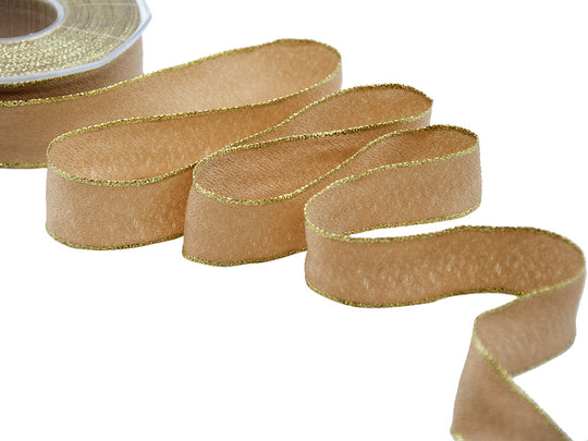 sablè bordi lurex 25 mm beige