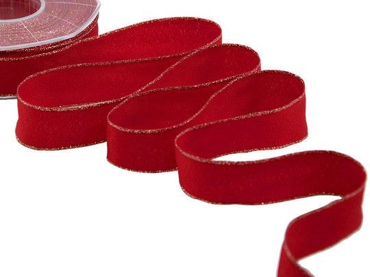 sablè bordi lurex 25 mm rosso