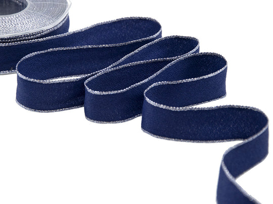 sablè bordi lurex 25 mm blu scuro