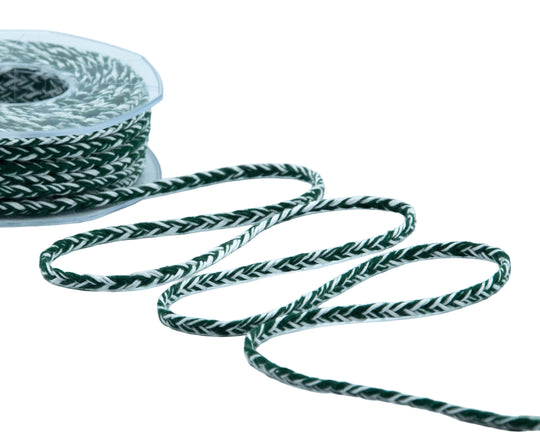 Tresse en coton vert anglais 6 mm