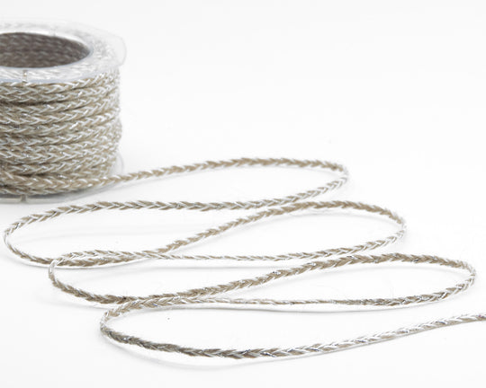 treccina rustica in juta 7 mm argento