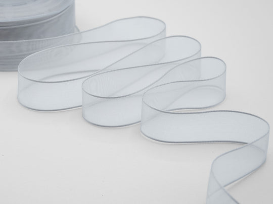 velo bordi raso 25 mm grigio perla