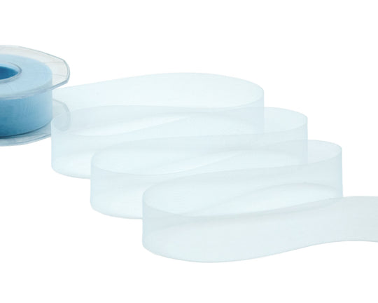 organza opaca 27 mm azzurro baby