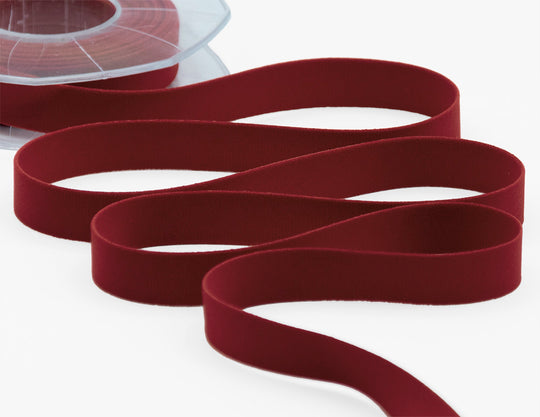 velluto doppio 15 mm bordeaux scuro