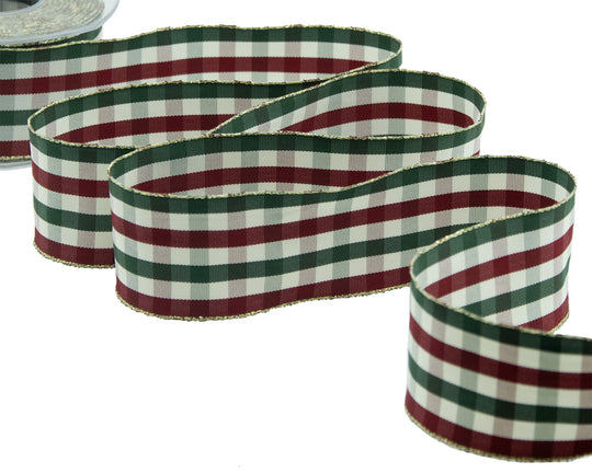 scozzese verde e rosso 65 mm oro