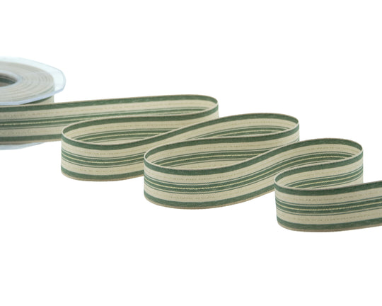 stripe rigato 25 mm verde inglese