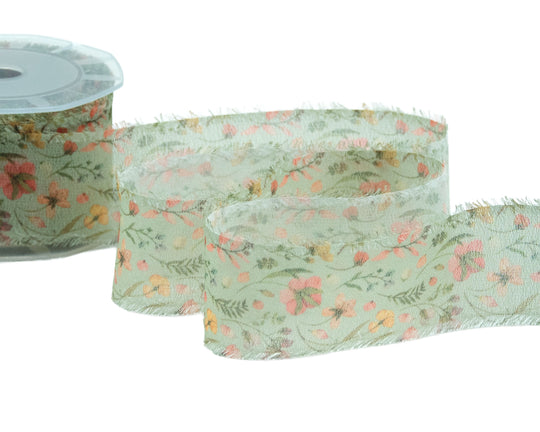 Crêpe Effetto Seta 40 mm Giardino Segreto Verde