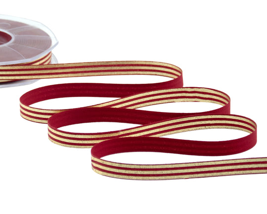 Policotone 10 mm Rigato Imperiale Oro su Amaranto