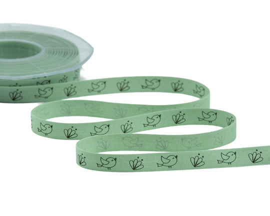 Polycotton 10 mm White Leaves