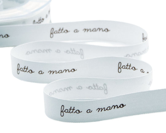 Polycoton blanc fait main 15 mm