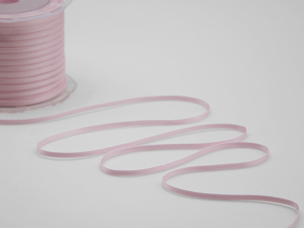 Furlanis - Nastro Doppio Raso, Tessuto Italiano - Rosa Baby, 3 mm x 50 m Furlanis - Nastro Doppio Raso, Tessuto Italiano - Rosa Baby, 3 mm x 50 m