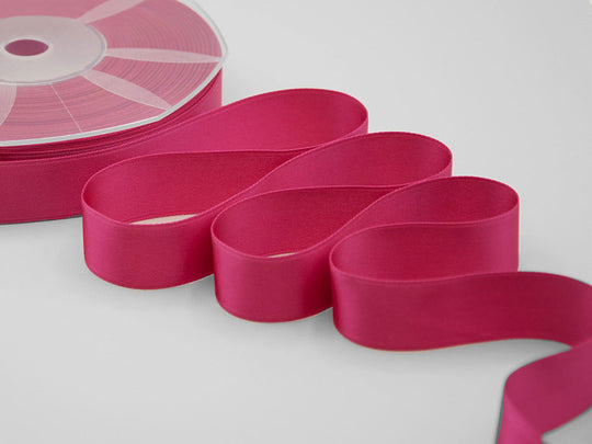 doppio raso 25 mm fucsia peonia