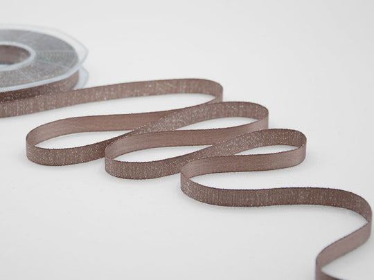 raso boutique lamè 10 mm vinaccia chiaro
