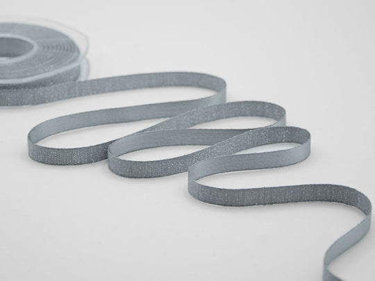 raso boutique lamè 10 mm grigio scuro