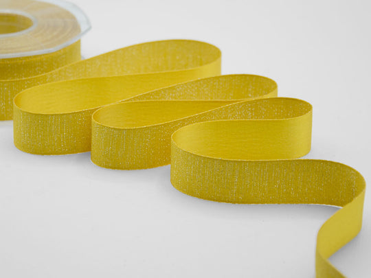 raso boutique lamè 25 mm giallo sole
