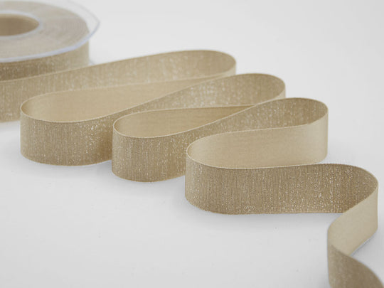 raso boutique lamè 25 mm beige