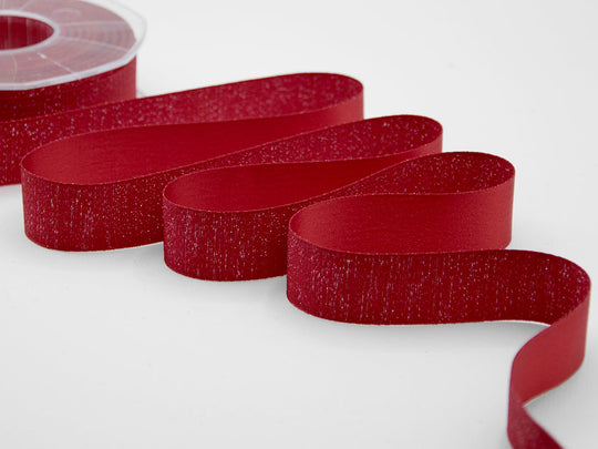 raso boutique lamè 25 mm rosso