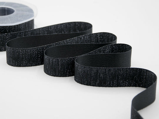 raso boutique lamè 25 mm nero