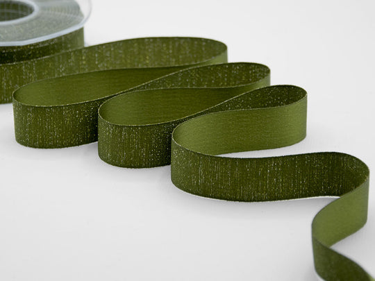 raso boutique lamè 25 mm verde muschio
