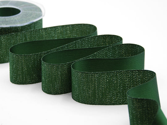 raso boutique lamè 40 mm verde inglese