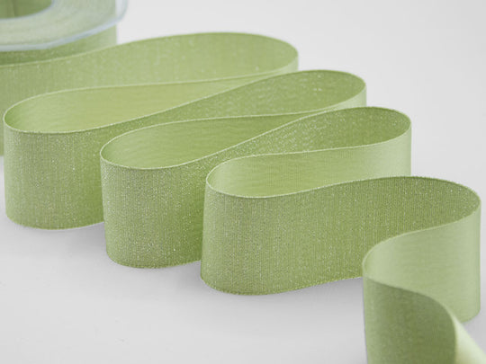 raso boutique lamè 40 mm verde prato