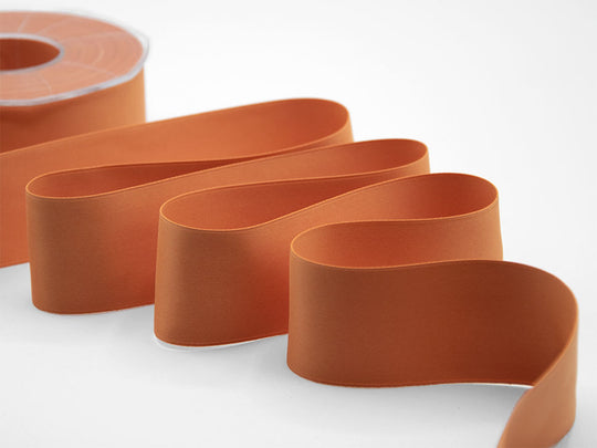 doppio raso opaco 40 mm arancio pesca