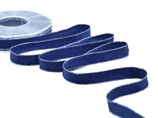 sablè bordi lurex 15 mm blu scuro