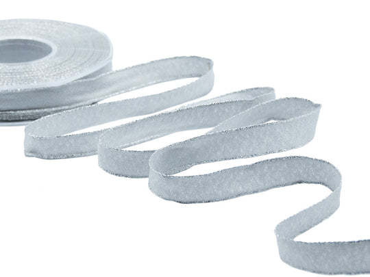 sablè bordi lurex 15 mm grigio perla