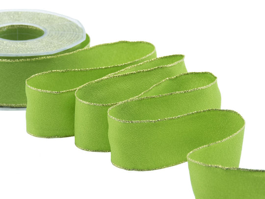 sablè bordi lurex 40 mm verde pistacchio
