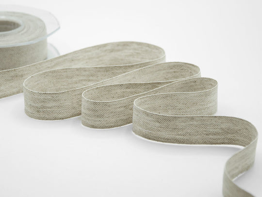 Linen and hemp tape 25 mm boiled linen
