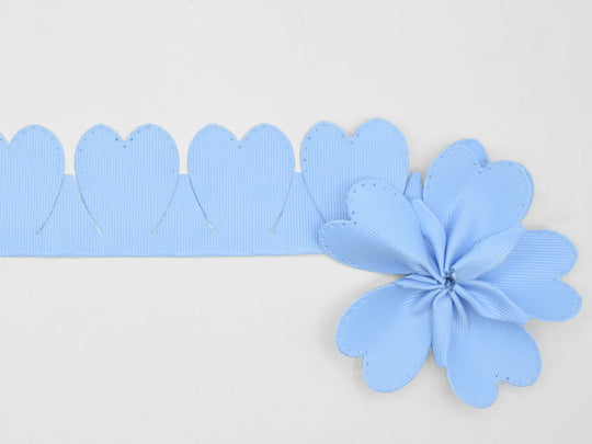 cuore gross grain portaconfetti azzurro baby