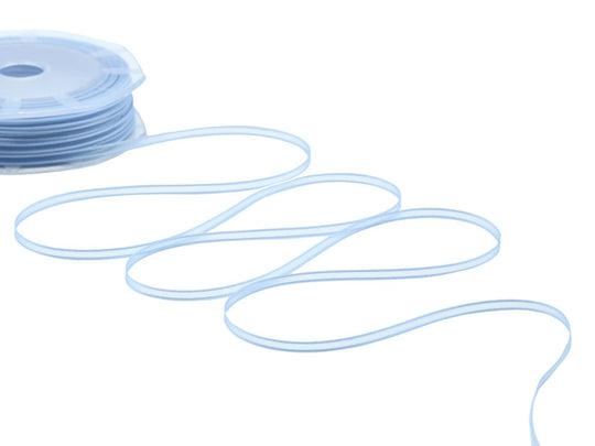 velo bordi raso 3 mm azzurro
