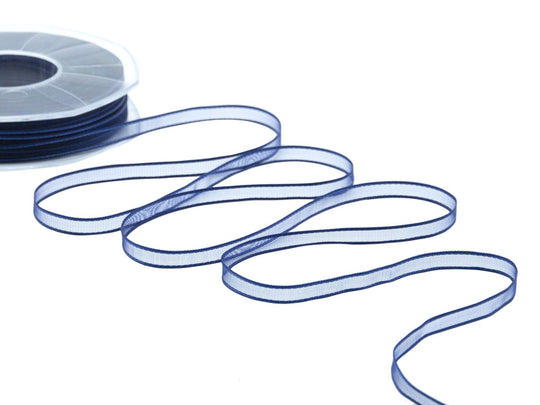 velo bordi raso 6 mm blu scuro