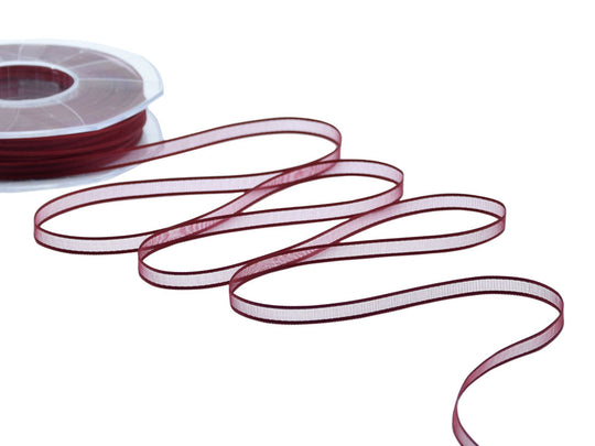 velo bordi raso 6 mm amaranto