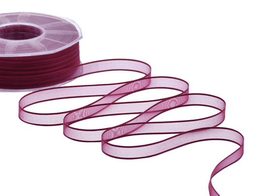 velo bordi raso 10 mm bordeaux scuro