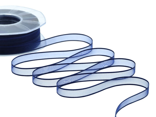 velo bordi raso 10 mm blu scuro