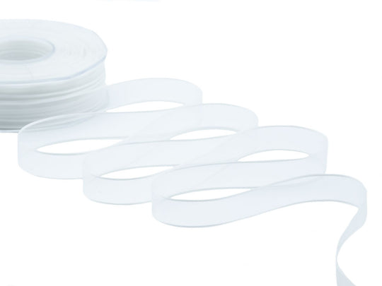 velo bordi raso 15 mm bianco naturale