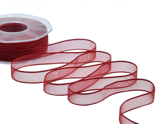 velo bordi raso 15 mm rosso