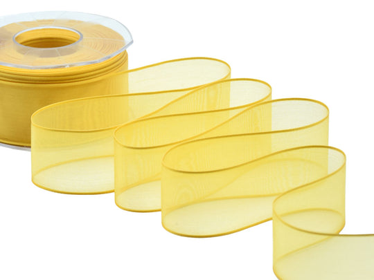 velo bordi raso 40 mm giallo sole