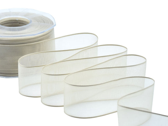 velo bordi raso 40 mm beige
