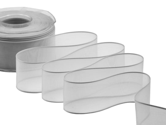 velo bordi raso 40 mm grigio perla