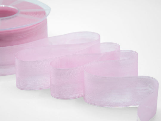 portaconfetti velo tubolare 40 mm rosa baby
