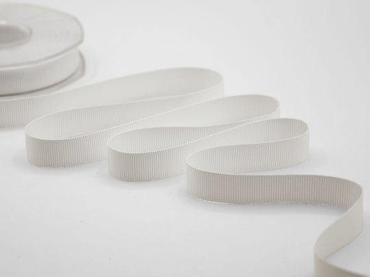 gros grain 15 mm bianco naturale