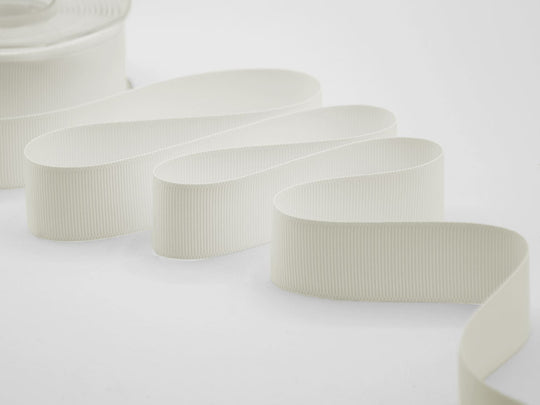 gros grain 30 mm bianco naturale
